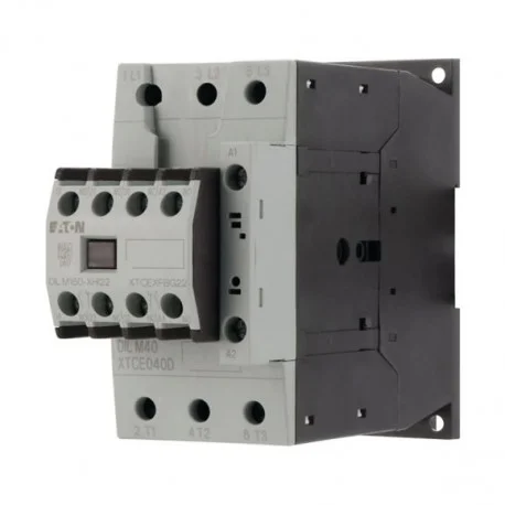 contactor 3p2n o2n c 185kw 400v ac3 eaton moeller 277812 dilm40 22rdc24