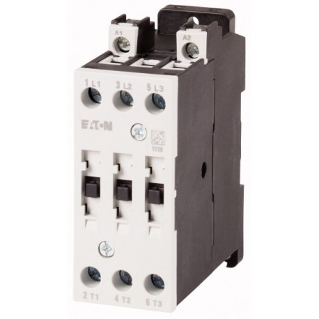 dilmt25230v50hz 240v60hz 190998 eaton electric power contactor close connection screw 3 pole 25 to ac 3 23